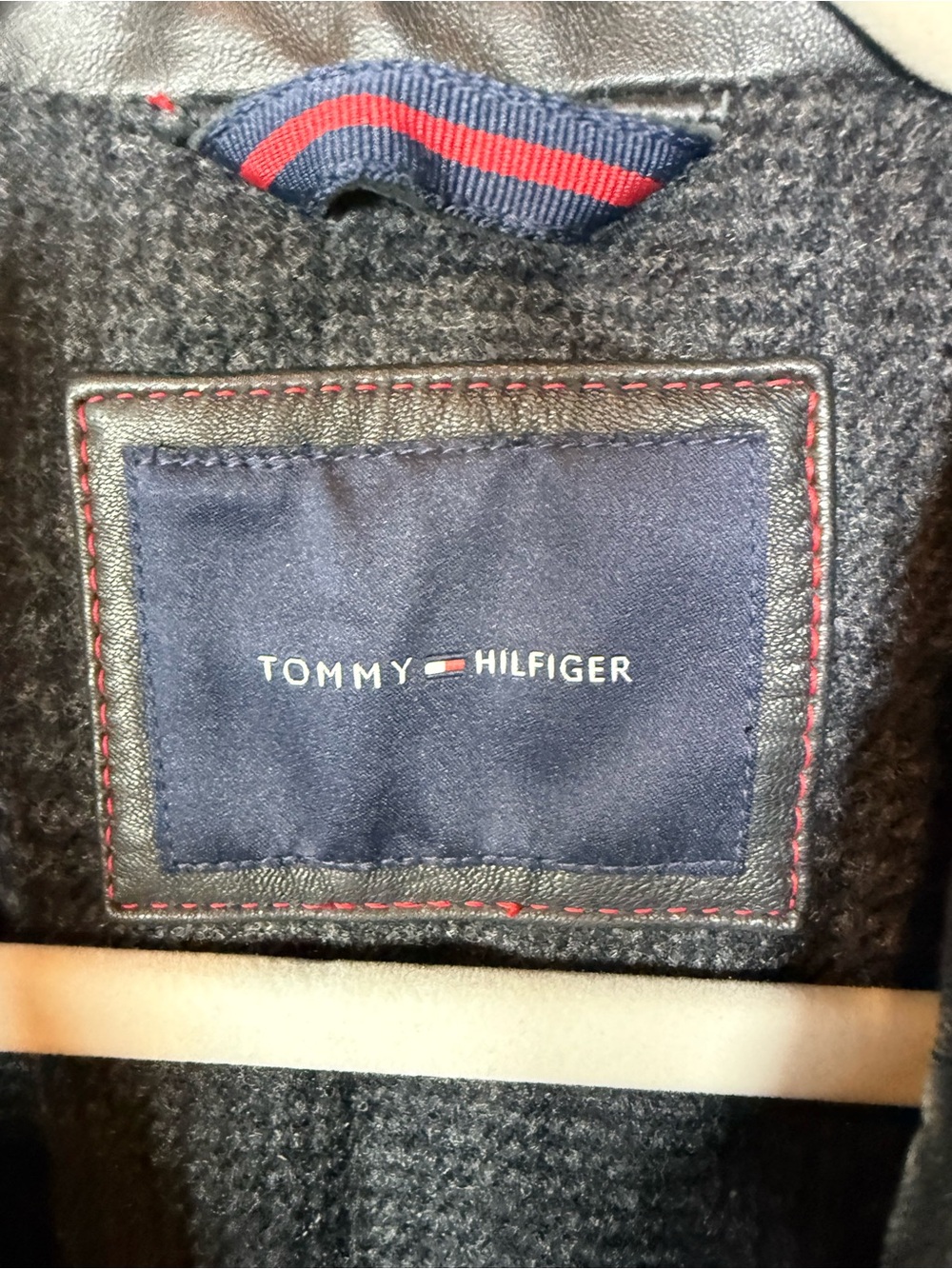 Tommy Hilfiger Black Leather Bomber Jacket - Picture 2 of 10